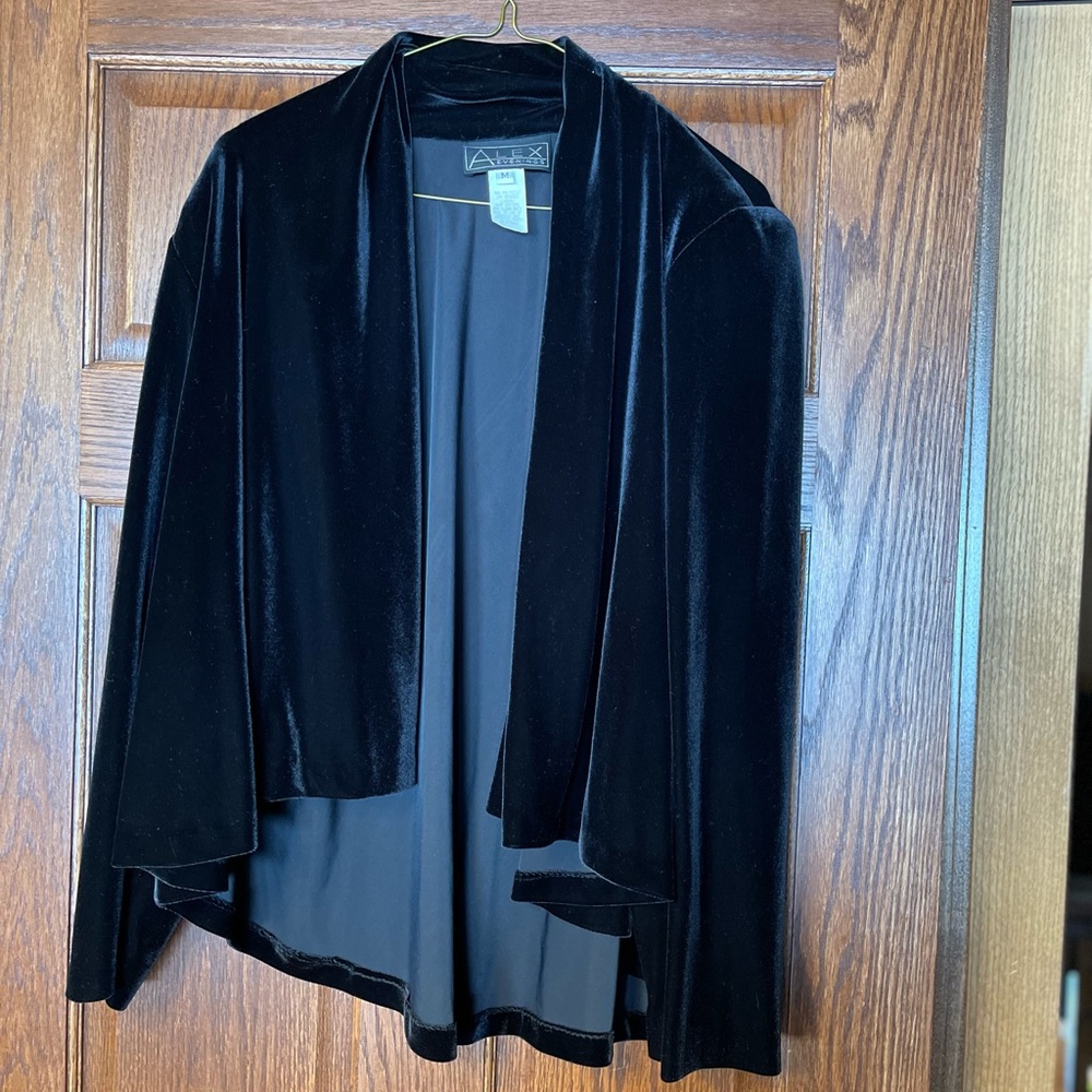 Ladies black velvet swag